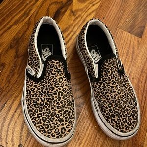 Girls Cheetah print vans